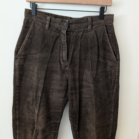 Vintage Woolrich Womens 8 Petite 100% Cotton Corduroy Pants Brown Classic Casual - Picture 3 of 7